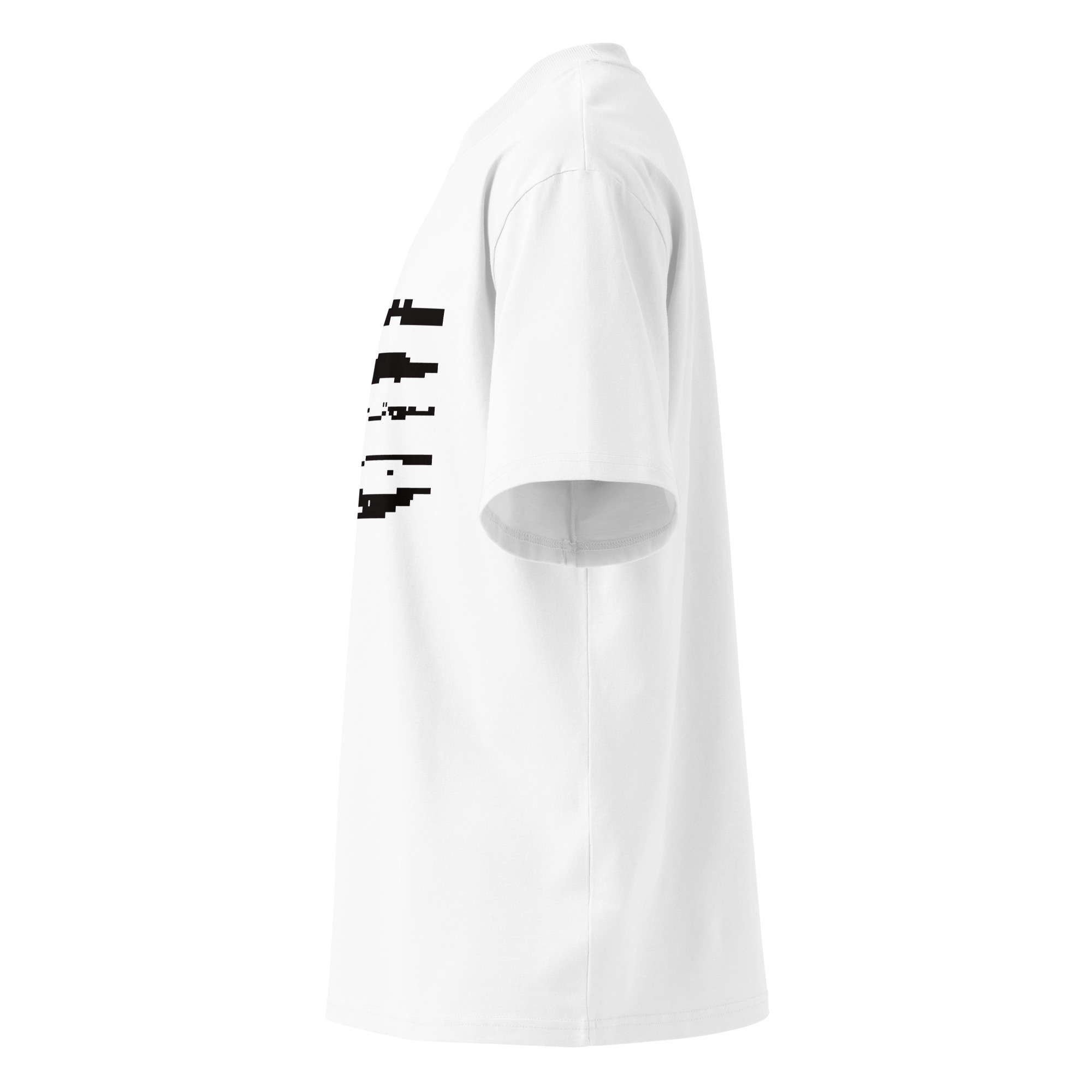 Bitmap Lines Unisex organic oversized high neck t-shirt - Image 3